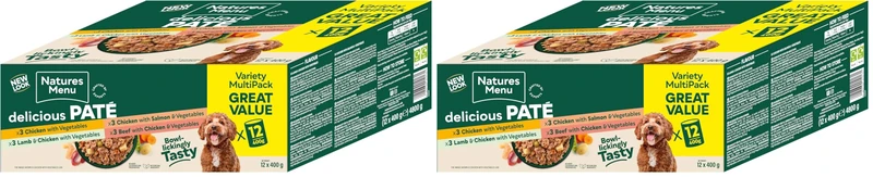 Natures Menu Wet food for Adult Dogs - Multipack 12 x 400g (Pack of 2)