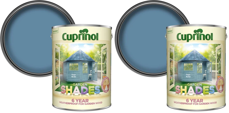 Cuprinol Garden Shades Paint for Gardens - Forget Me Not 5L (Pack of 2) - Image 1