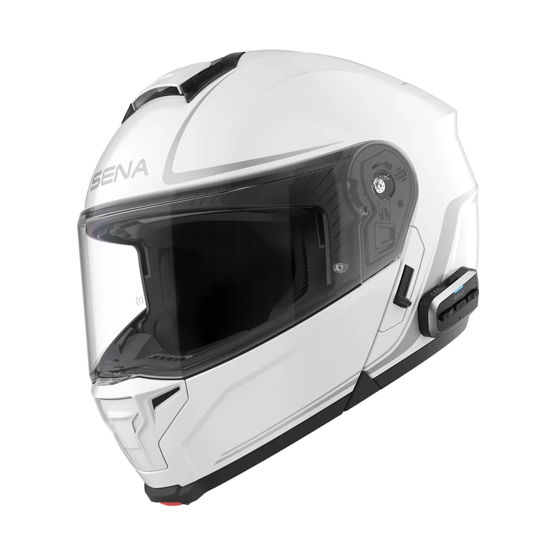 Sena OUTRUSH 2 Modular Smart Motorcycle Helmet with Bluetooth Connectivity and Mesh Intercom Communication (Gloss White, L) - Image 1