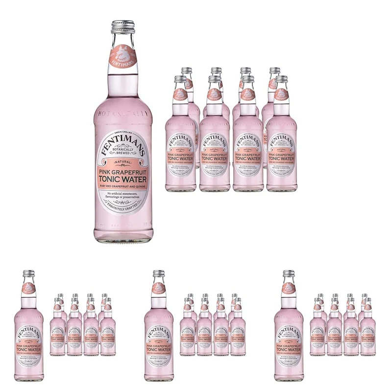 Fentimans Pink Grapefruit Tonic Water - Botanically Brewed Soft Drink - Exquisitely Crafted & Refreshing Soft Drinks - Gluten Free and Vegan Friendly - 8 x 500ml Bottles (Pack of 4)