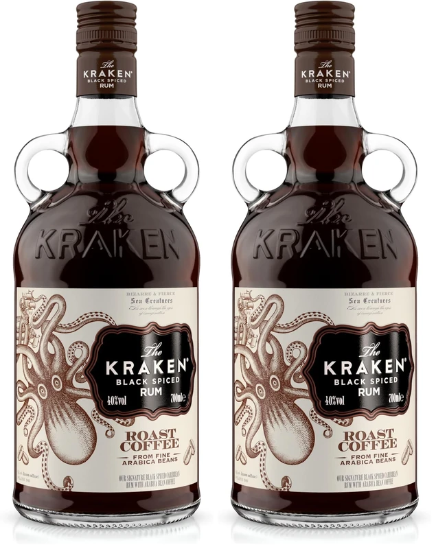 Kraken Black Spiced Rum Roast Coffee 70 cl (Pack of 2) - Image 1