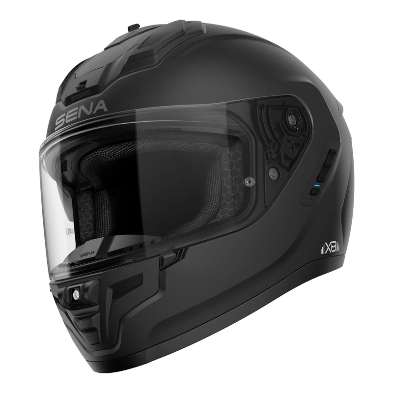 Sena Phantom XB Full Face Smart Motorcycle Helmet with Integrated Communications Featuring Acoustic Audio Chambers (Matte Black, L)