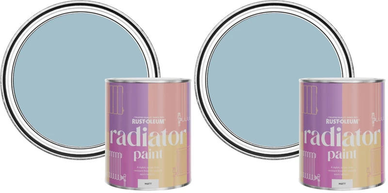 Rust-Oleum Blue Heat Resistant Radiator Paint in Matt Finish - Nan's Best China 750ML (Pack of 2)