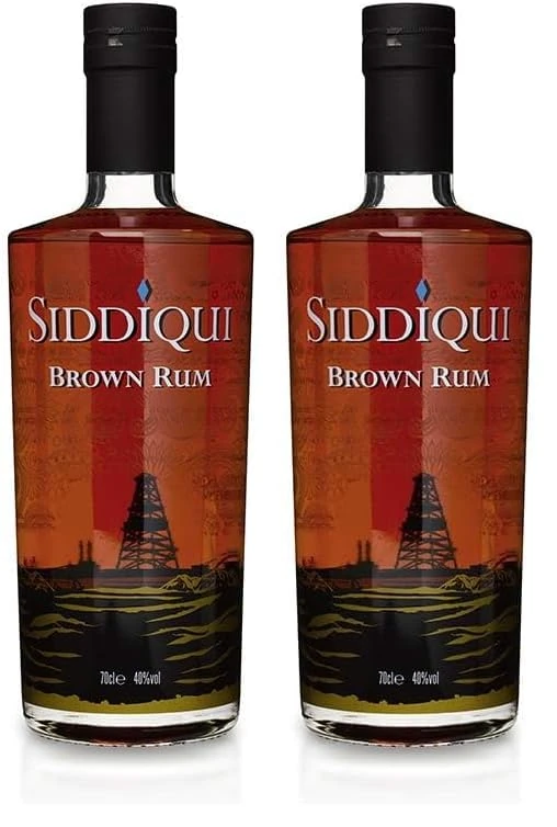 Siddiqui Brown Rum - 40% ABV, 70 cl, Award Winning Rum, Crafted in Wales (Pack of 2) - Image 1