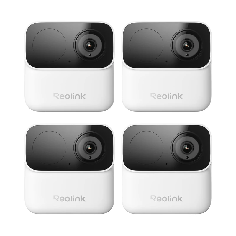 Reolink Argus MagiCam 4-pack, 2MP/1080P Battery Outdoor Camera, IP67 Waterproof, Two Power Supply Methods, Magnetic Mounting for Installation