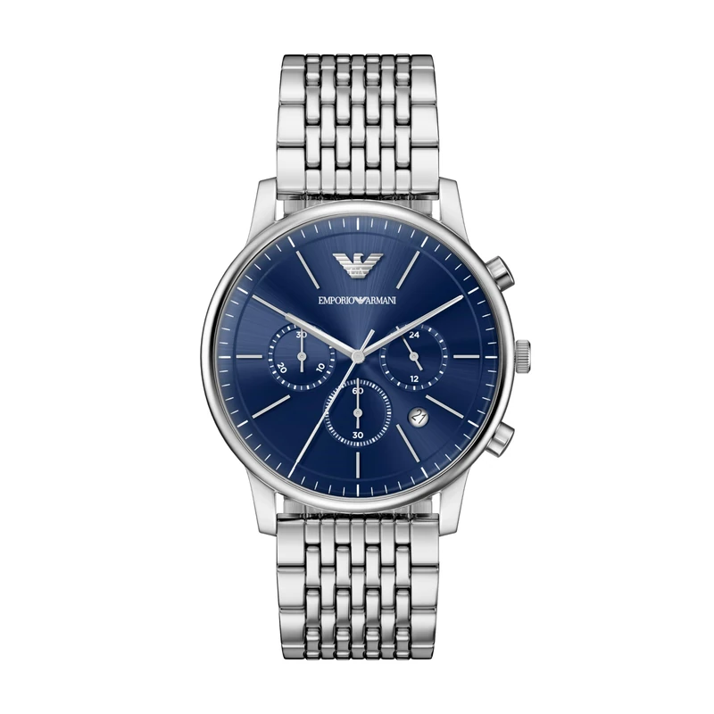 Emporio Armani Men's 42MM Silver-Tone Stainless Steel Watch, AR11771