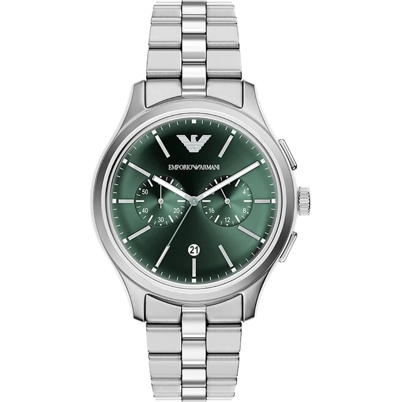Emporio Armani Men's 42MM Silver-Tone Stainless Steel Watch, AR11746