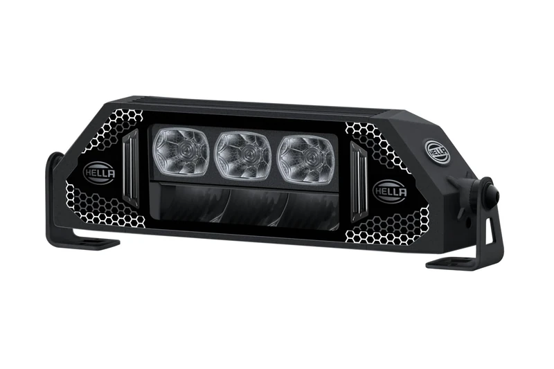HELLA DynaRay Double Row 1FF 359 100-031 LED Light Bar 10 Inch 12/24 V 1100 lm Slim Reference Number: 30 ECE Crystal Clear Lens White Light Colour: White/Yellow (Amber) Cable: 500 mm