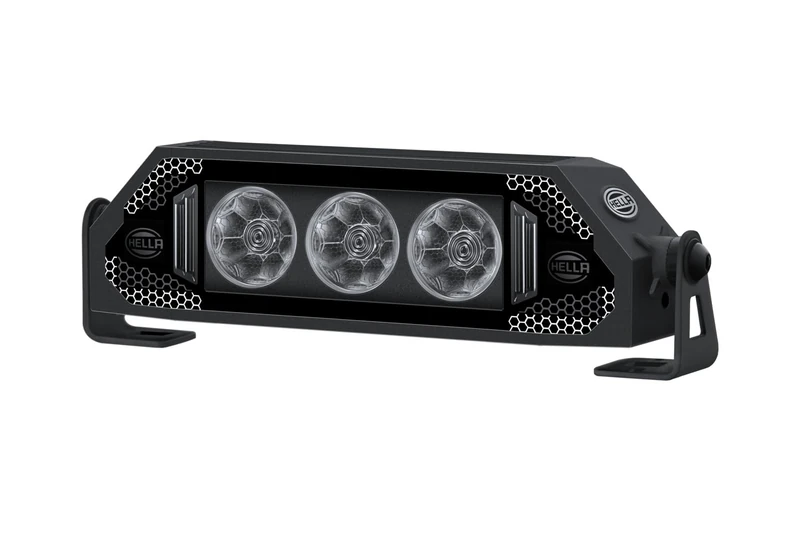 HELLA DynaRay 1FF 359 100-001 LED Light Bar 9.6 Inch 12/24 V 1000 lm Slim Reference Number: 17.5 ECE Crystal Clear Lens White Light Colour: White/Yellow (Amber) Cable: 500 mm