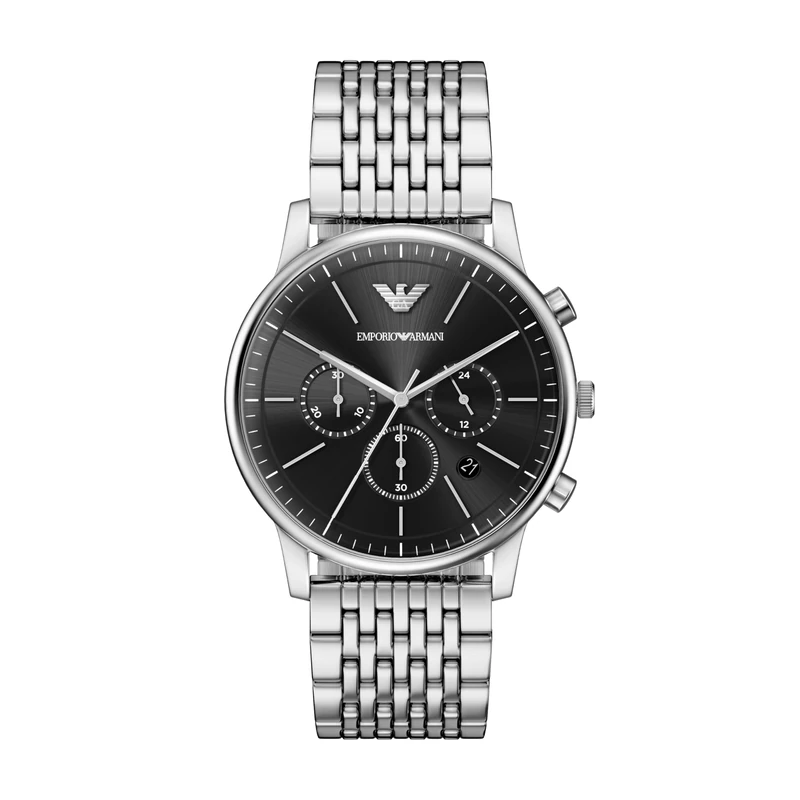 Emporio Armani Men's 42MM Silver-Tone Stainless Steel Watch, AR11772