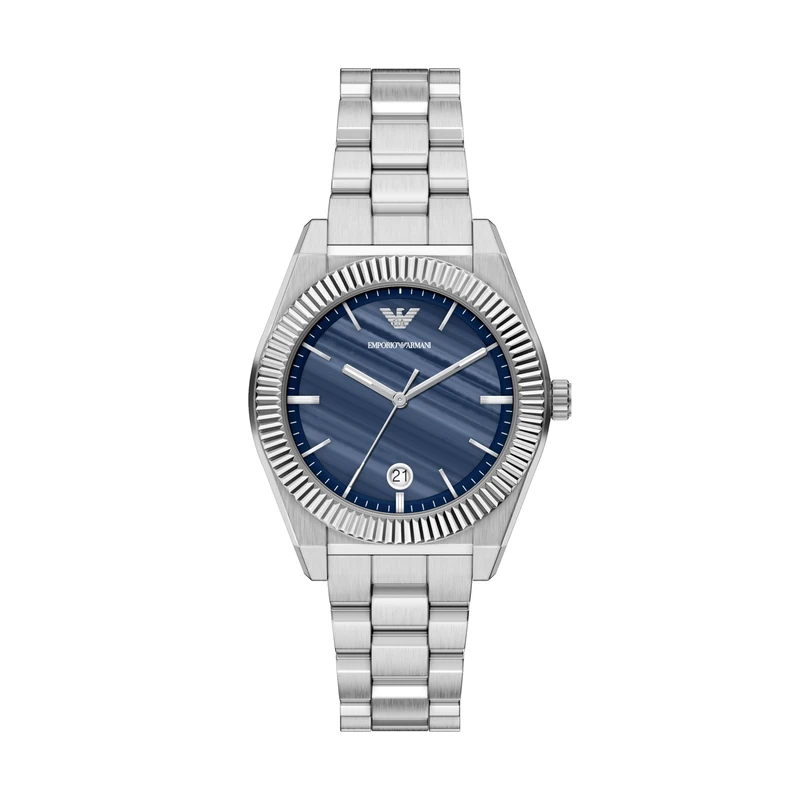 Emporio Armani Unisex 37MM Silver-Tone Stainless Steel Watch, AR11758