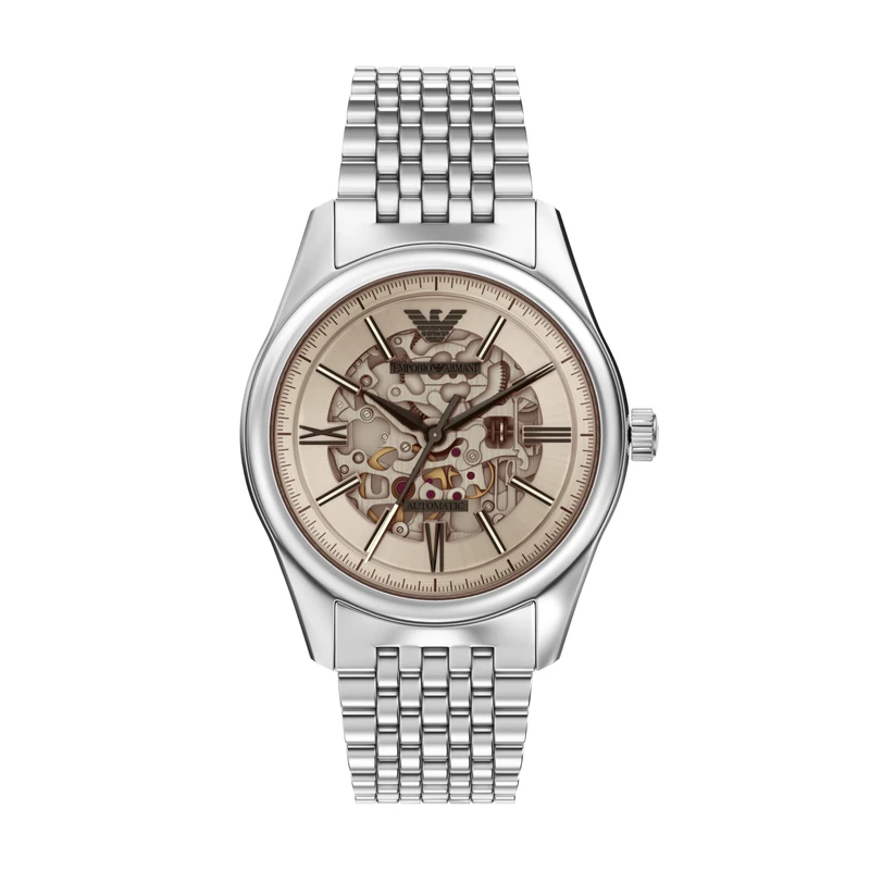 Emporio Armani Men's 43MM Silver-Tone Stainless Steel Watch, AR60095