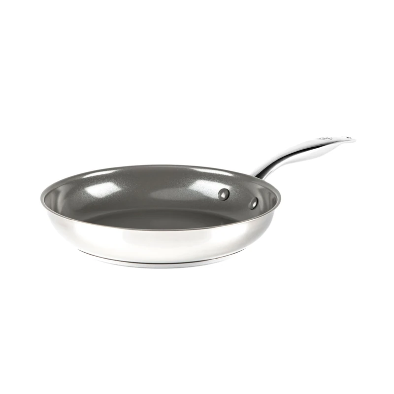 GreenChef Profile Plus PFAS-Free Ceramic Nonstick Stainless Steel Frying Pan Skillet, 24cm, Induction Compatible, Oven Safe to 200°C, Dishwasher Safe - Image 1