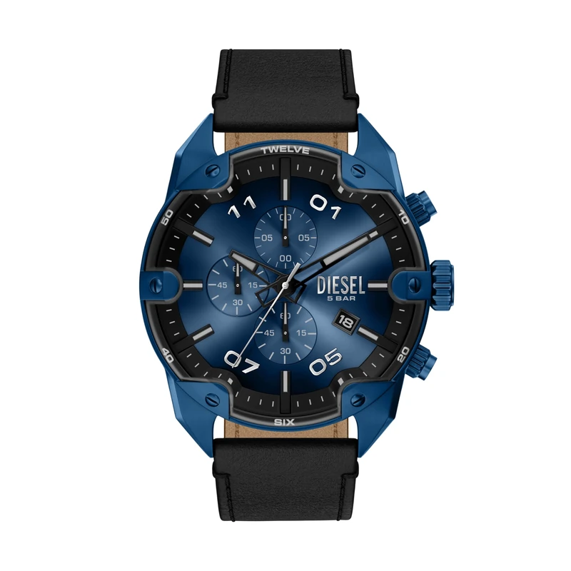 Diesel Spiked Men's 49MM Blue Stainless Steel Watch, DZ4703