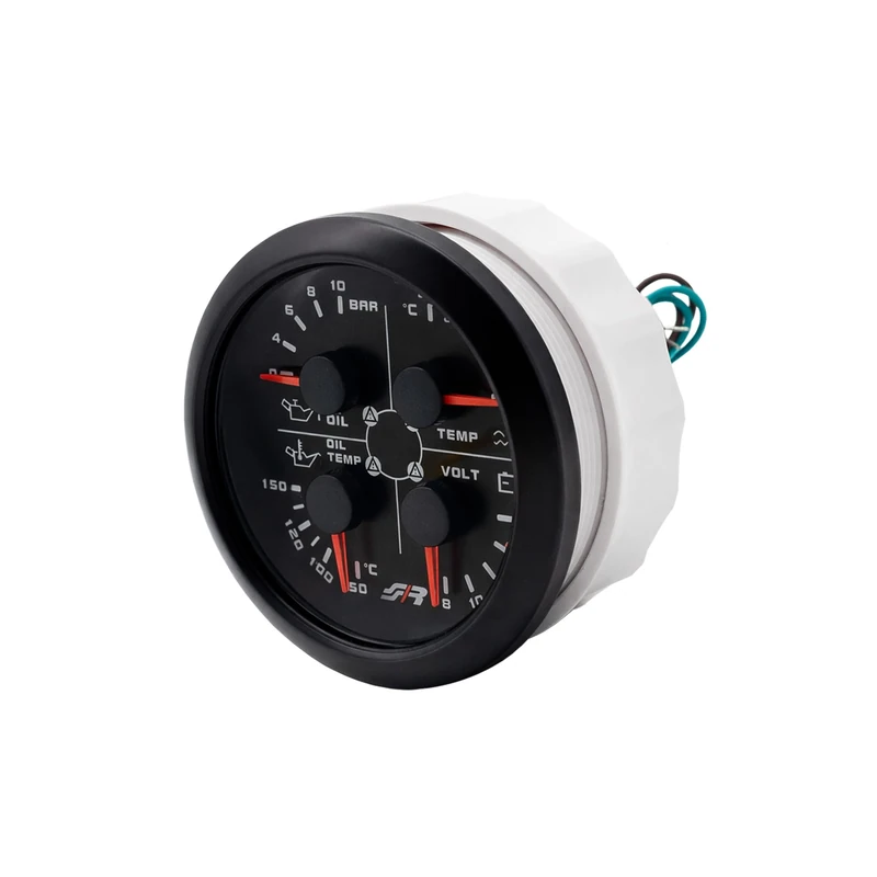 Simoni Racing Multifunction instrument 3,3'' (85mm) - Oil Pressure/Oil Temperature/Water Temperature/Voltage