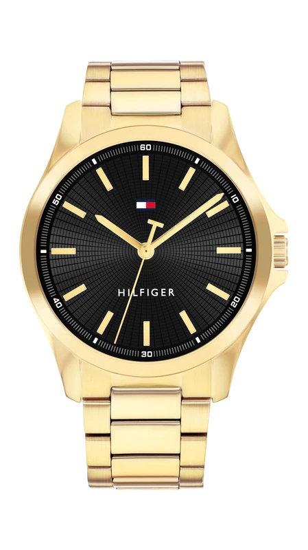 Tommy Hilfiger Analog Quartz Watch for Men Bruce Collection with Gold Stainless Steel Strap - 1792241