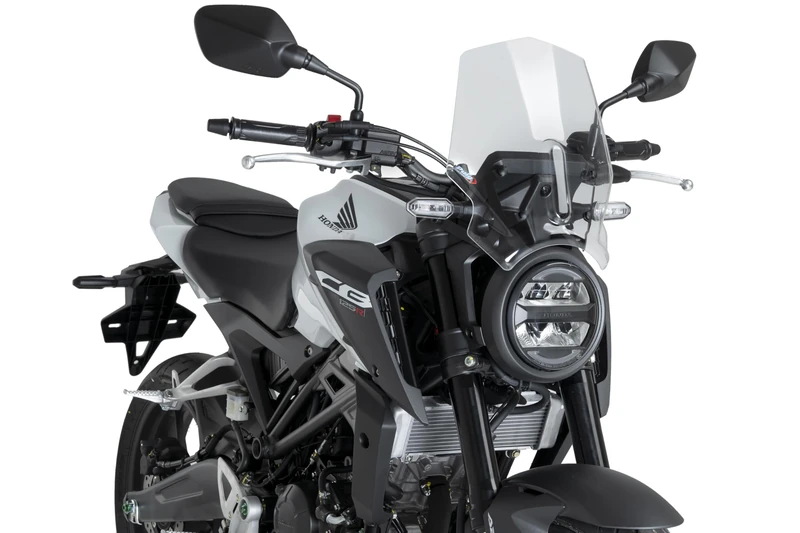 Puig 22296W New Generation Sport Transparent, windscreen designed to improve aerodynamic protection, renew the style of the motorcycle and offer precise and stable installation - Image 1
