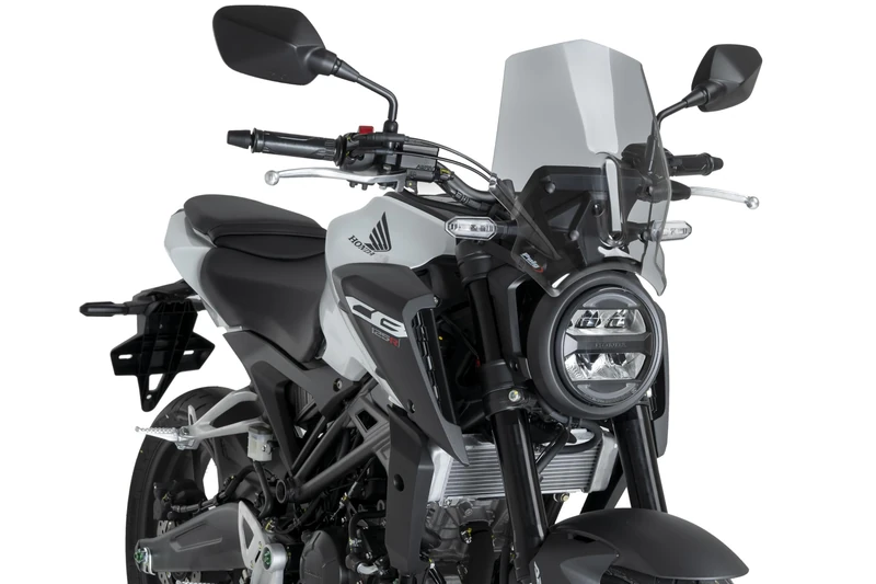 Puig 22296H New Generation Sport Smoked, windscreen designed to improve aerodynamic protection, renew the style of the motorcycle and offer precise and stable installation with high-quality materials - Image 1