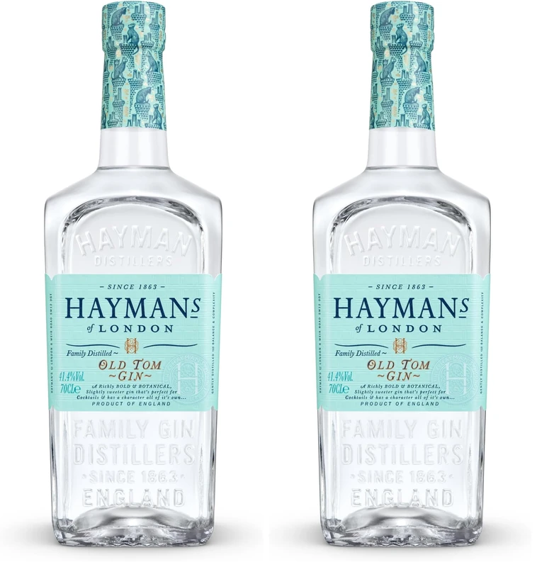 Hayman's Old Tom Gin 70 cl | Subtle Sweetness, Botanical, Citrus | The Original Old Tom | 41.4% ABV (Pack of 2) - Image 1