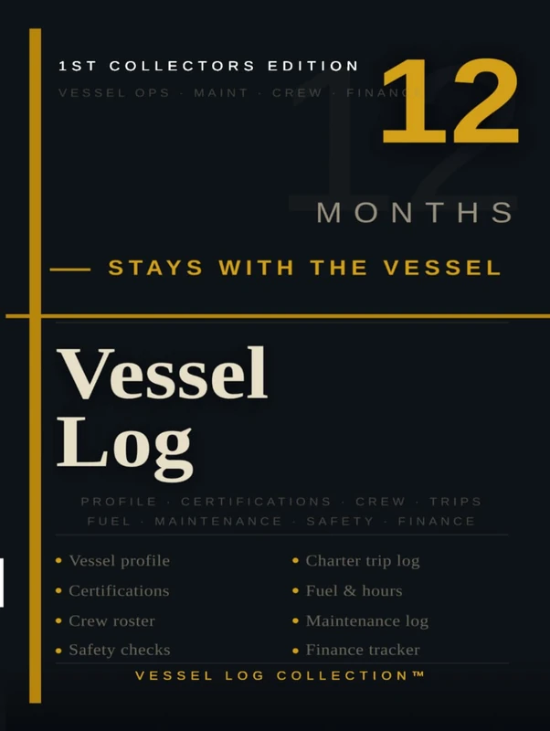 Vessel Log 12 Months: 1st Collector's Edition