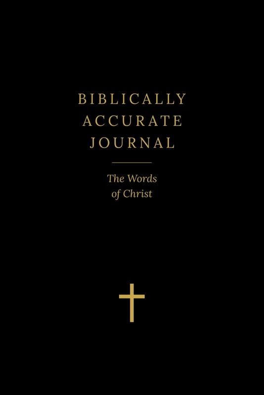 Biblically Accurate Journal: The Words Of Christ: A Scripture Reflection and Prayer Journal with Illustrations — Black Red Letter Lined Edition