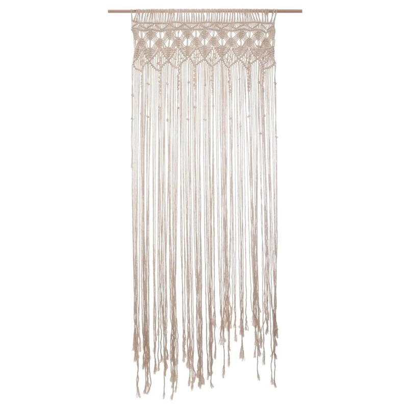Well Home Macrame String Curtain 90 x 200 cm Decorative Boho Style