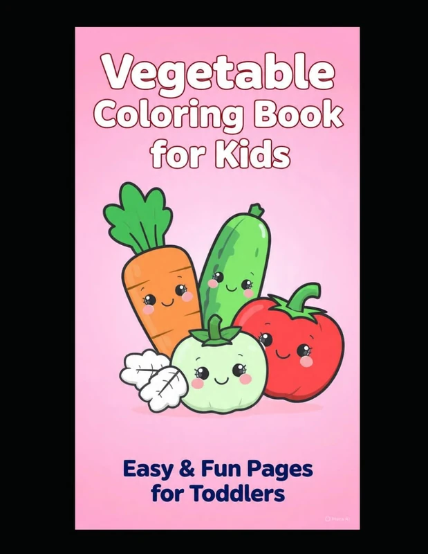 Vegetable coloring book for kids Easy and Fun pages for Toddlers