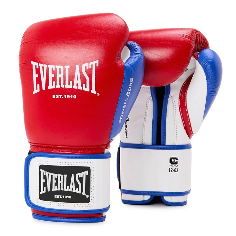 Everlast Powerlock OG Advanced 12oz Boxing Gloves, Red/White Boxing Gloves for Bags, Mitt Work & Sparring, Hook & Loop System, EverDri, C3 Foam Technology, Ergonomic Grip - Authentic Everlast Gear - Image 1