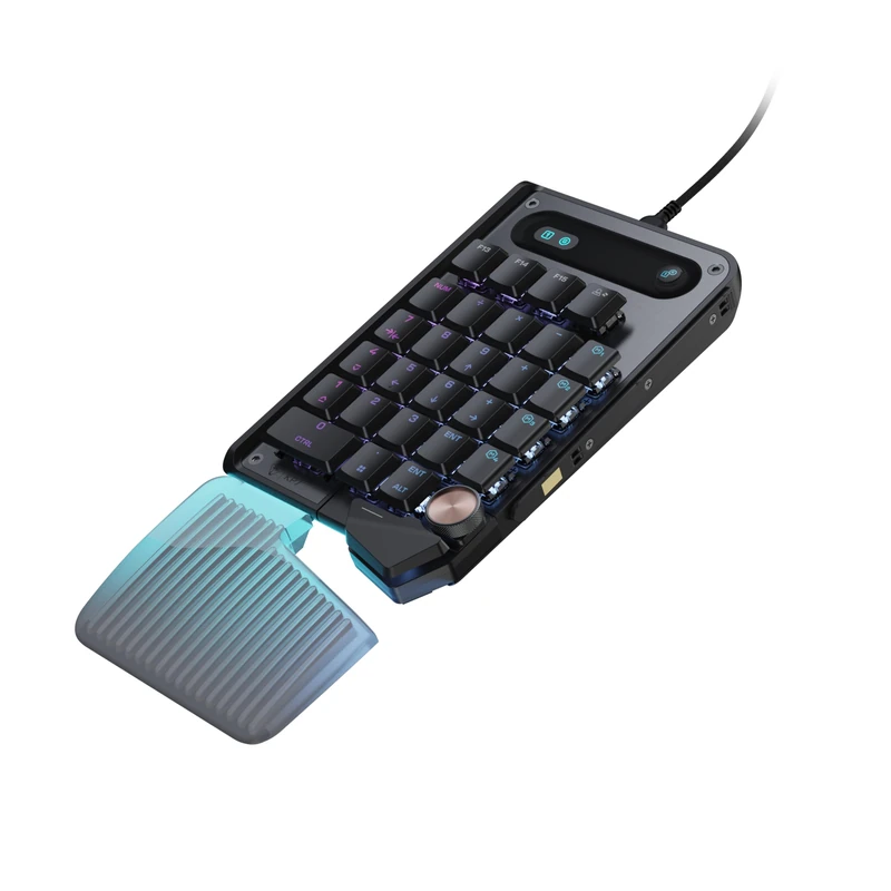 Turtle Beach Command Series KP7 Gaming Keypad - Compact Design, Rapid Trigger, Hall-Effect Switches, Programmable Wheel, 8K Polling, Double Shot PBT Keycaps, RGB Lighting for FPS, MOBA Precision