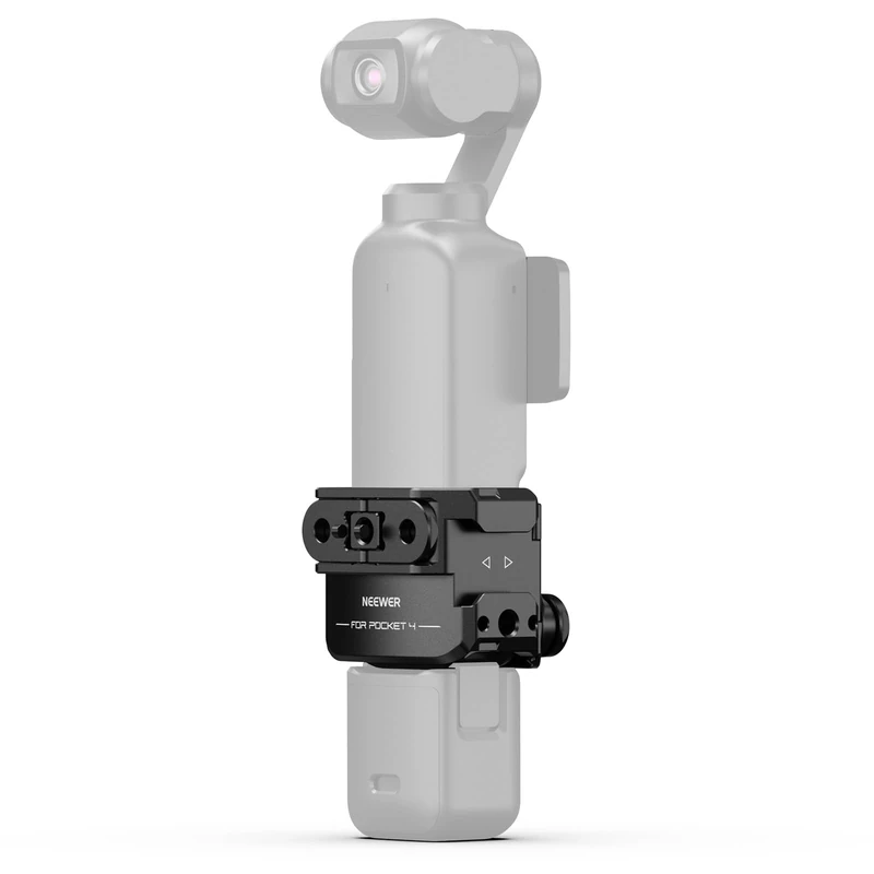 NEEWER Pocket 4 Cage, Protective Gimbal Camera Video Rig with Action Camera Photography Accessories Mount Adapter & 1/4" Threads, No Assembly Needed, Compatible with DJI Osmo Pocket 4 Only, AC069