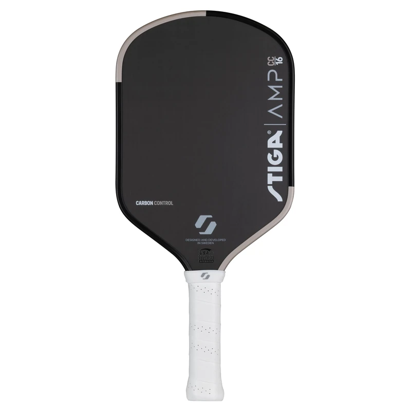 STIGA AMP 16 Hybrid Pickleball Racket – Spin, control, & versatility | T700 Carbon Fibre | PP Honeycomb core | Midweight |For experienced players | USAPA-approved - Image 1