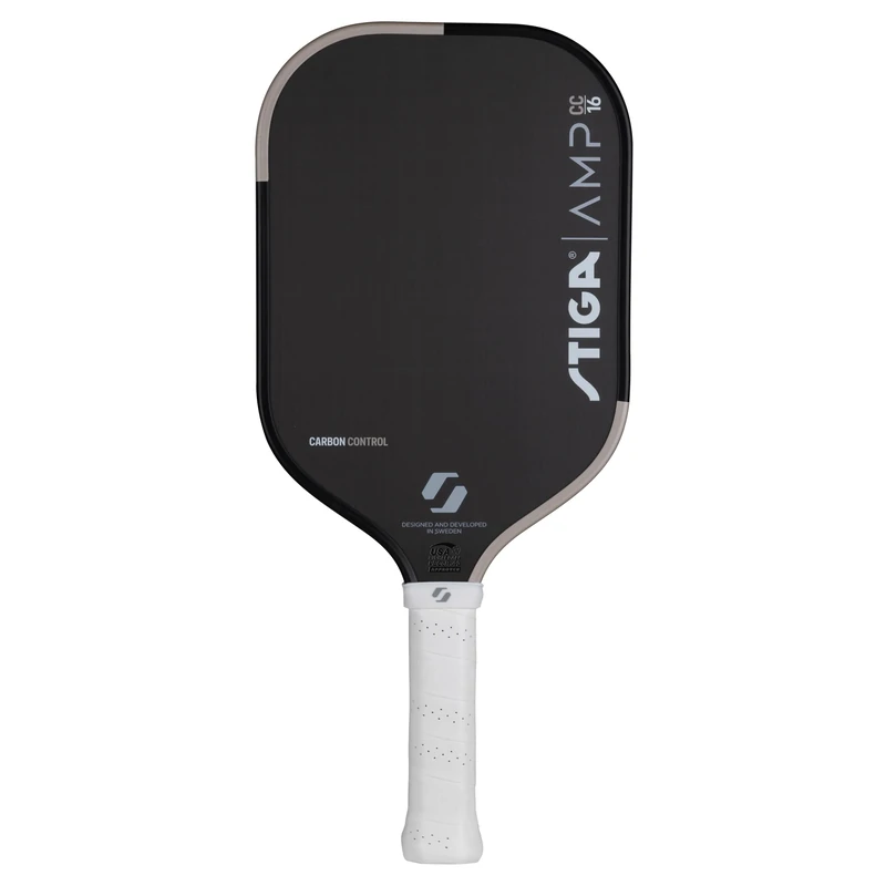 STIGA AMP 16 Elongated Pickleball Racket – Spin, control, & long range | T700 Carbon Fibre | PP Honeycomb core | Midweight |For experienced players | USAPA-approved - Image 1