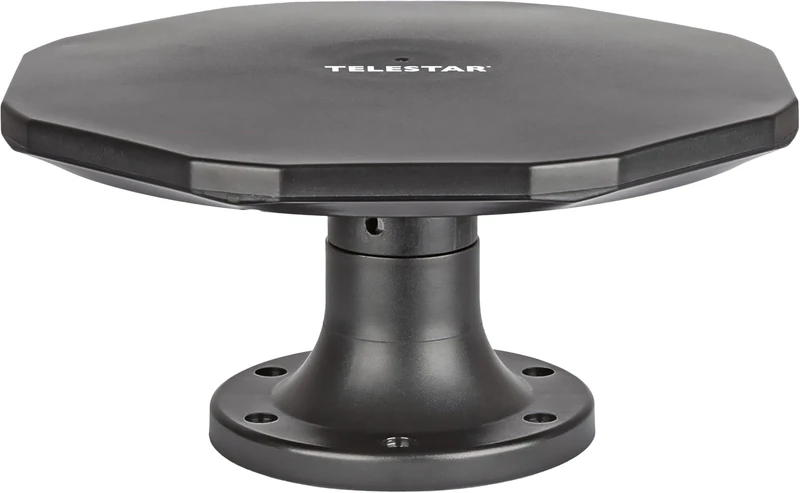 TELESTAR ANTENNA 15 LTE - External Active Antenna DVB-T2 (Outdoor & Camping, DVB-T2/FM/DAB+, 30dB Gain) - Black