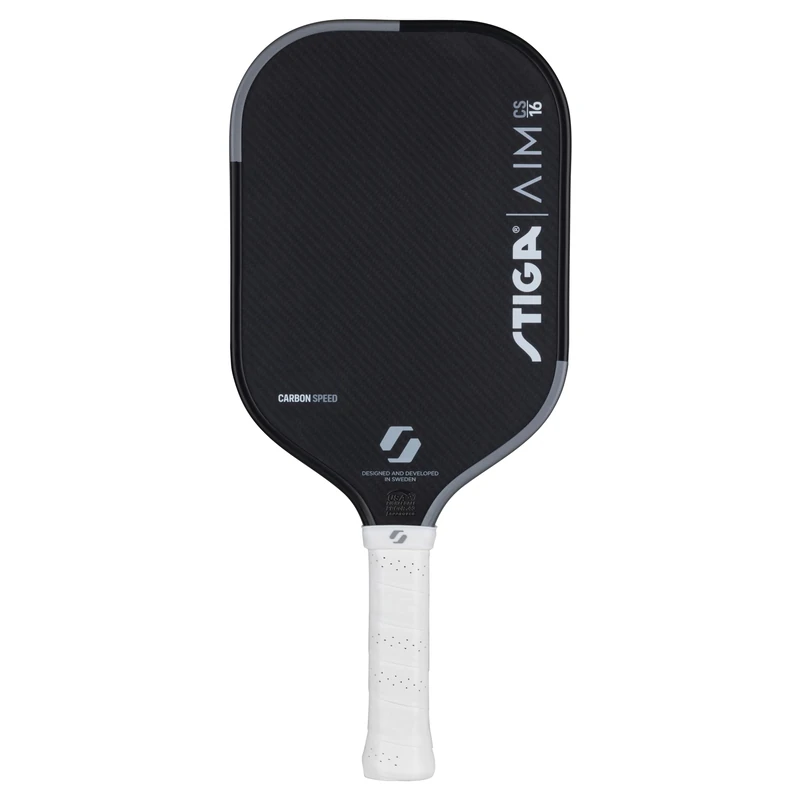 STIGA AIM 16 Elongated Pickleball Racket – Explosive power & precision with long range | 3K Carbon fibre + Kevlar | EPP foam core | Midweight |For competitive players | USAPA-approved