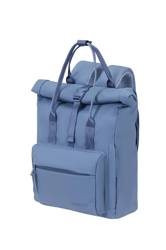 American Tourister Urban Groove UG16 Mono - Women's Backpack, Water-Repellent, Casual Backpack for Everyday Use with Hidden Back Pocket, 17L, Storm Blue
