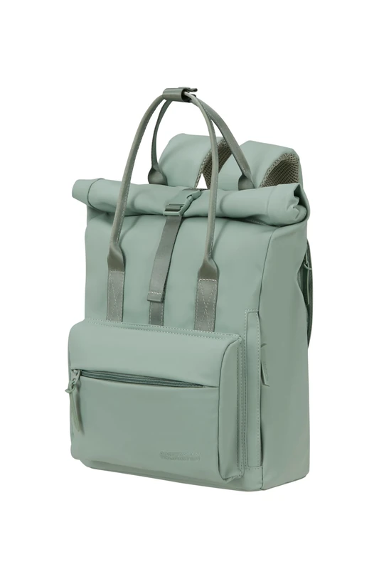 AMEGM American Tourister Urban Groove UG16 Mono - Women's Backpack, Water-Repellent, Casual Backpack for Everyday Use with Hidden Back Pocket, 17L, Iceberg Green