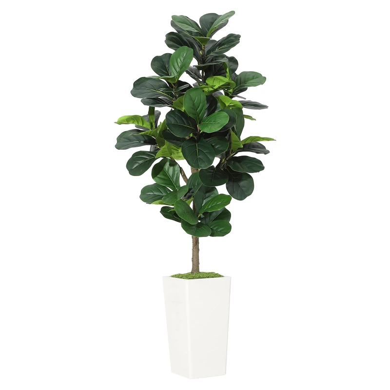180 cm Large Realistic Artificial Ficus, Indoor/Outdoor Artificial Tree with Pot, Multi Trunk & Foliage, Maintenance-Free, Artificial Plant/Fake Plant Decorative for Living Room, Office, Balcony