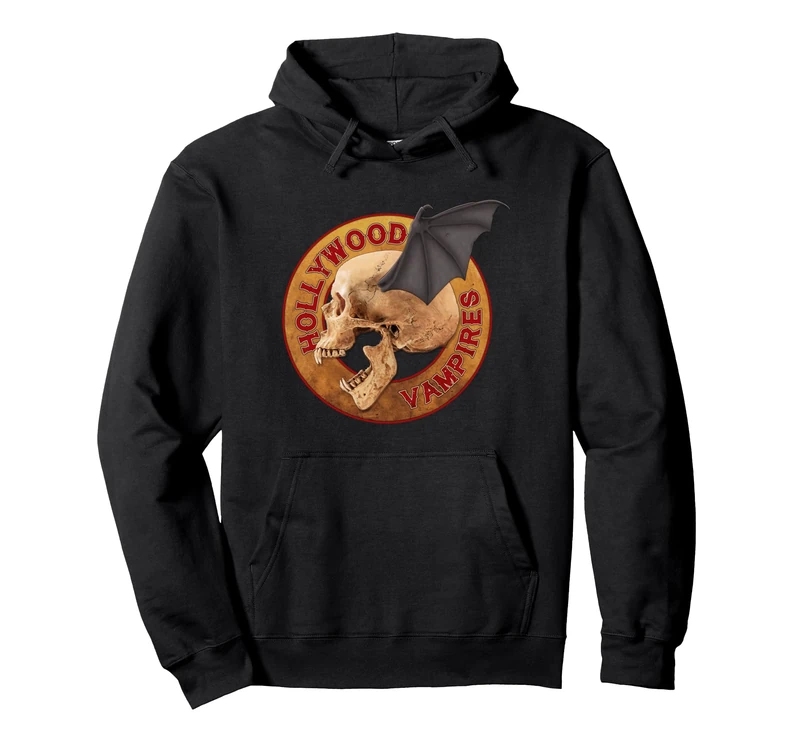 Hollywood Vampires Big Bat Skull Pullover Hoodie