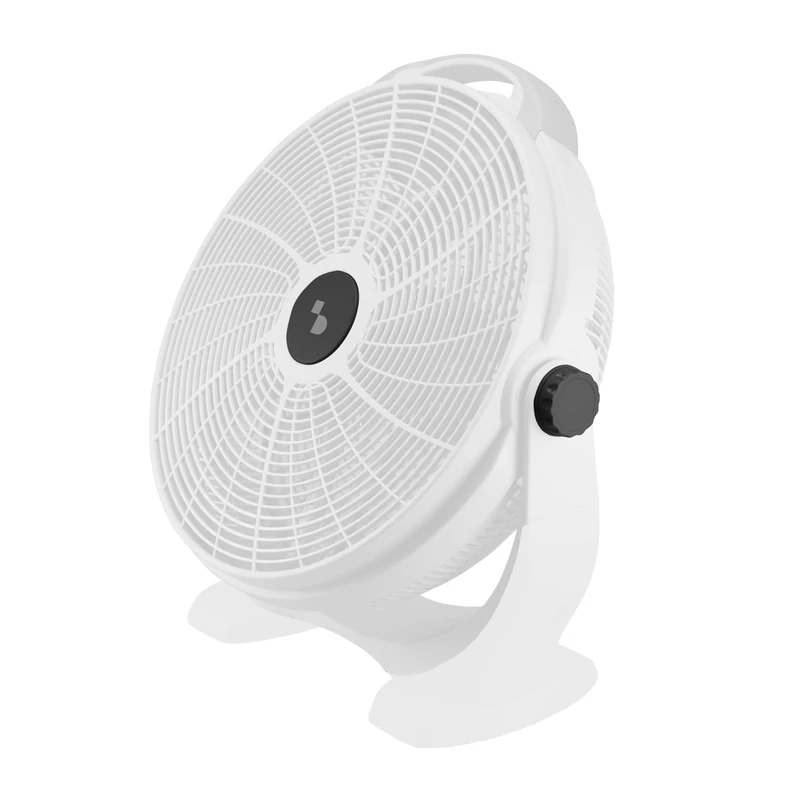 BEPER P206VEN561 Ventilador de pie de 360° – Ventilador de suelo con 5 aspas, 3 velocidades, inclinación total, asa de transporte, potente y silencioso