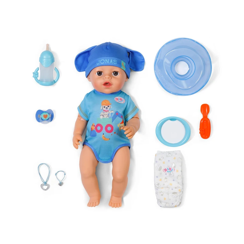 BABY born Jonas, new with Click & Play function – 43 cm baby doll with 10 functions & accessories, works without batteries - Image 1