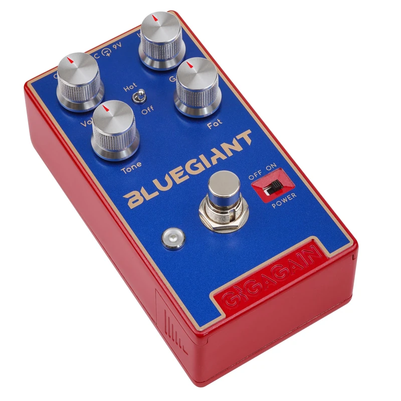 Gigagain GP02 Blue Giant Overdrive Guitar Pedal – Warm Vintage Overdrive, Dynamic Tube-Like Tone, Transparent Gain, True Bypass, Compact Metal Effects Pedal