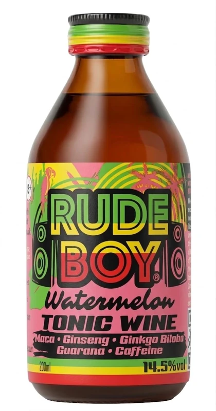 RUDEBOY Tonic Wine, WATERMELON (12 x 200ML), 14.5% - Image 1