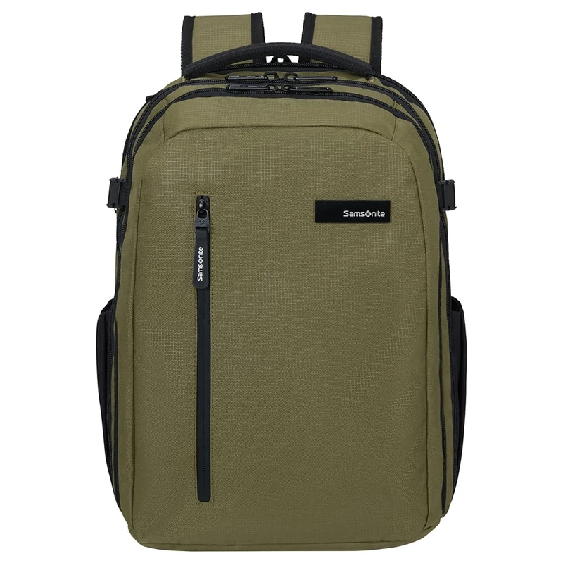 Samsonite Roader - Laptop Backpack 15.6", Business & School Backpack with Rain Cover - for Office & School & University - Green (Olive) - Image 1