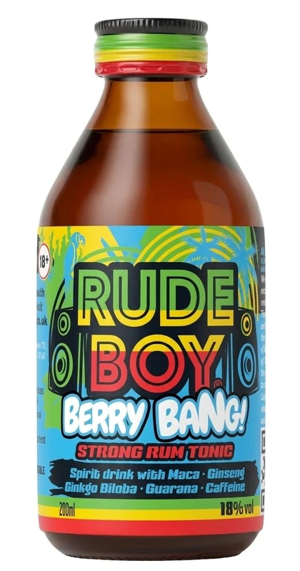 RUDEBOY Tonic Wine, BERRY BANG! (12 x 200ML), 18% - Image 1