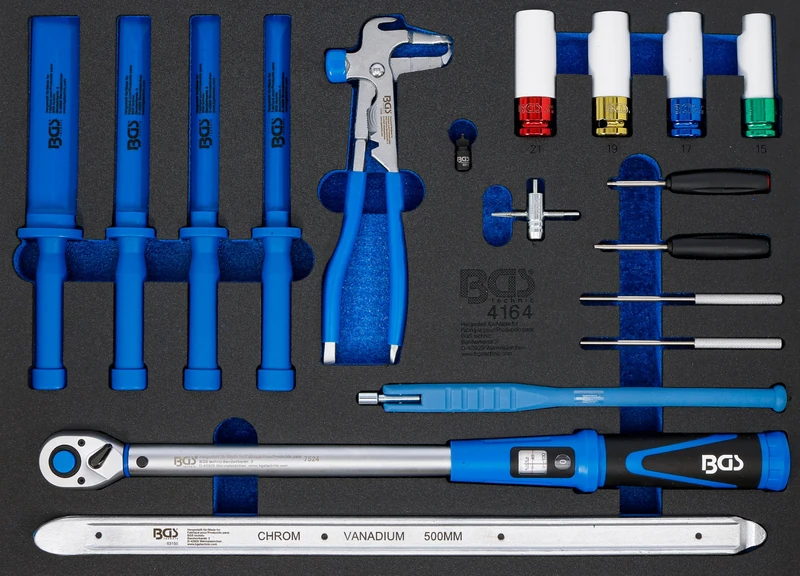BGS 4164 Workshop Trolley Insert 3/3: Special Tools for Tyre Service 18 Pieces