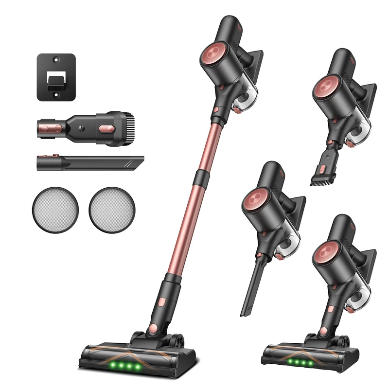 Vexilar V10 Pro Cordless Sweeper Vacuum Cleaner, 450W/45Kpa/50 Mins, Powerful Sweeping Vacuum with LED Display, Cyclonic Filtration, 5 Steps, for Carpets, Hard Floors, Pet Hair