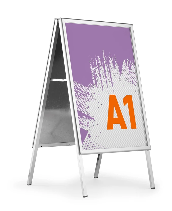 Durable A1 A Board Pavement Sign - Waterproof and UV-Resistant - Double Sided Snap Frame Sandwich Board - for Displaying Promotional Signage