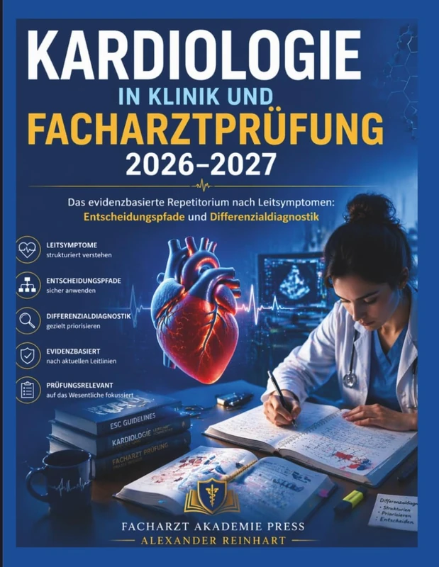 Kardiologie in Klinik und Facharztprüfung 2026–2027: Das evidenzbasierte Repetitorium nach Leitsymptomen: Entscheidungspfade und Differenzialdiagnostik