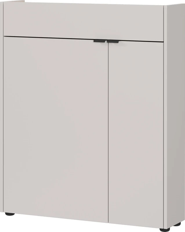 Germania Shoe cabinet 1319-605 GW-Ameca, in Cashmere/Oak, low depth - ideal for narrow hallways, 83 x 99 x 22 cm (WxHxD) - Image 1