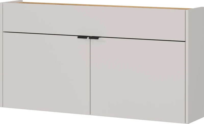 Germania Shoe cabinet 1398-605 GW-Ameca, in Cashmere/Oak, low depth - ideal for narrow hallways, 110 x 57 x 22 cm (WxHxD) - Image 1